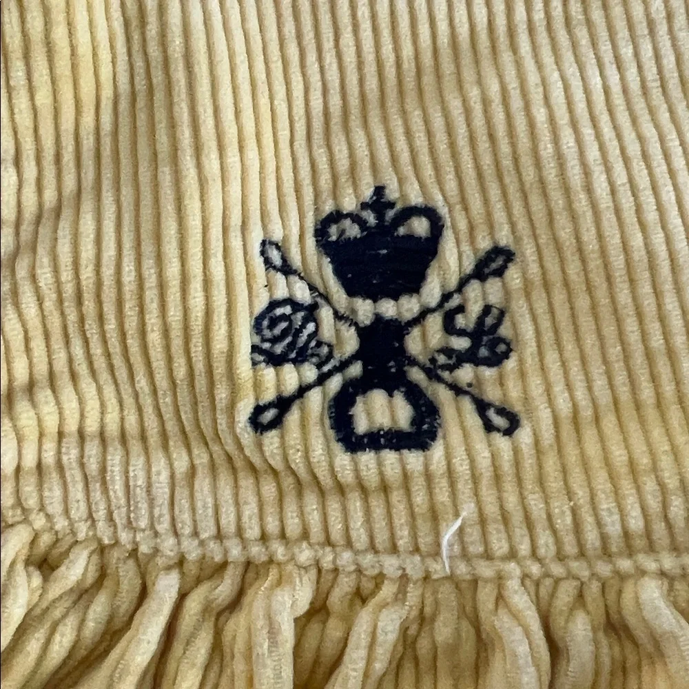 RALPH LAUREN GIRLS Yellow Corduroy Skirt with Logo